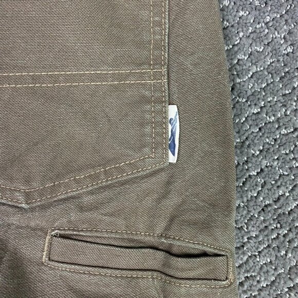 Edgevale Pants Men's 34 x 30 Fits 35 x 29 Brown Double Knee Work Cordura Fabric - Picture 7 of 16